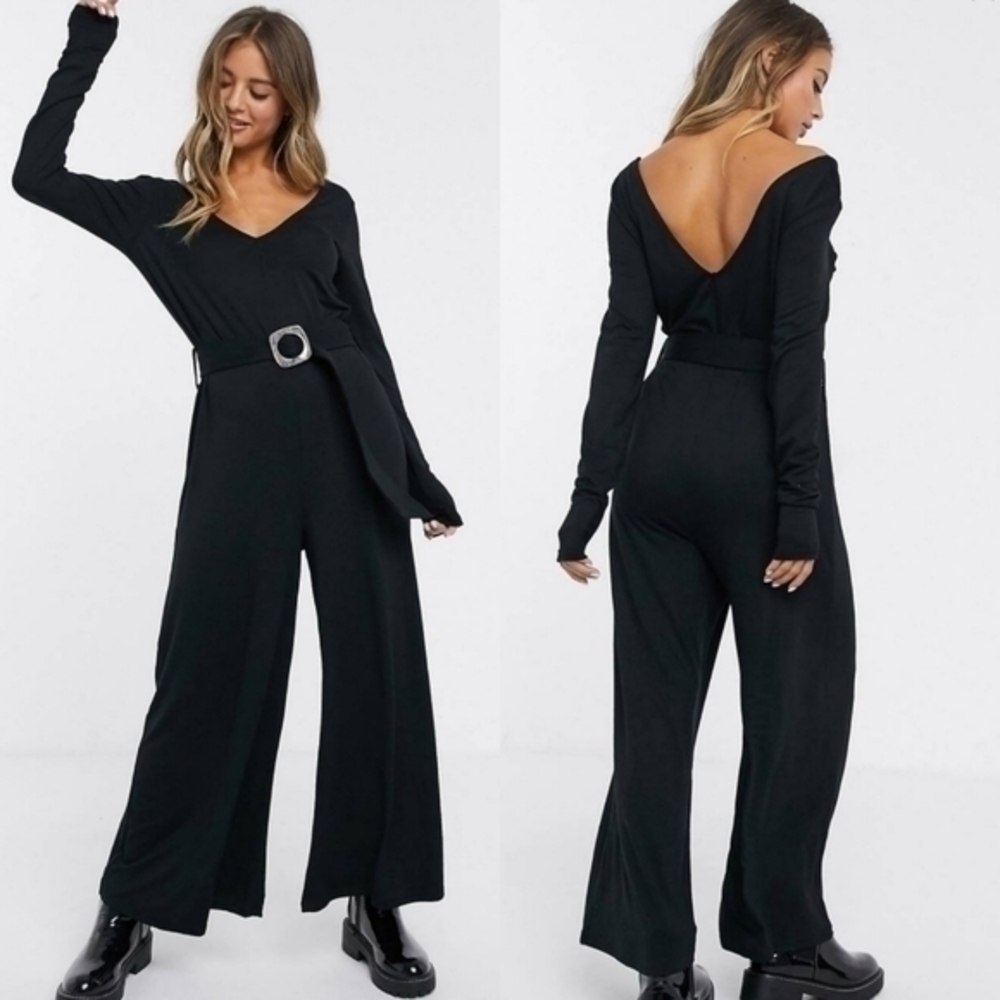 NWT ASOS Jumpsuit Long Sleeve Belted Romper Size Small
